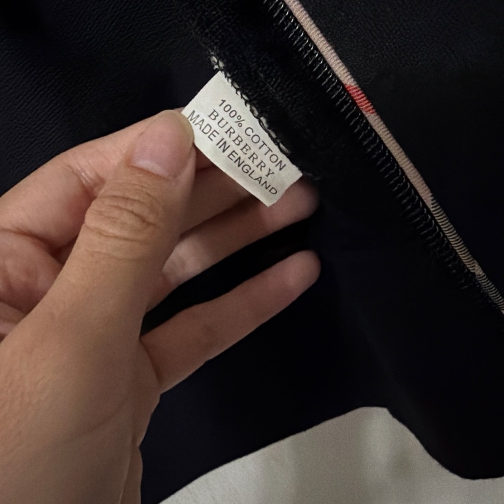 Burberry Black Track Jacket with Signature Check Trim - Picture 3 of 7